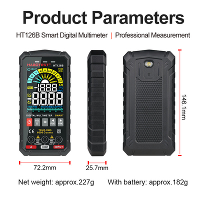 Υψηλό φορητό ψηφιακό πολύμετρο ακρίβειας με τη ζωηρόχρωμη επίδειξη LCD